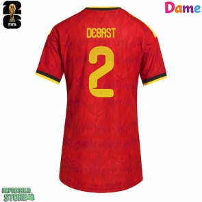 Belgien Zeno Debast #2 Replika Hjemmebanetrøje Dame VM 2026 Kortærmet